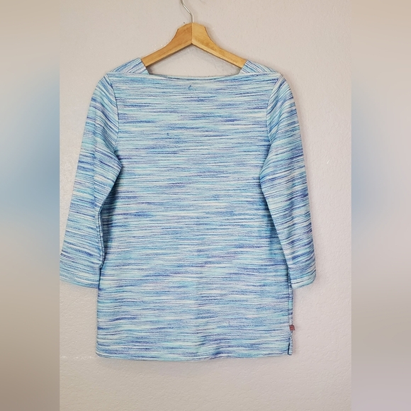 💚5/$25 NWT Talbots Blue & Lavender Striped Women's Knit Top Size XS - Picture 8 of 8